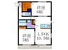 リヴァージュシャトレ 2LDKの間取り