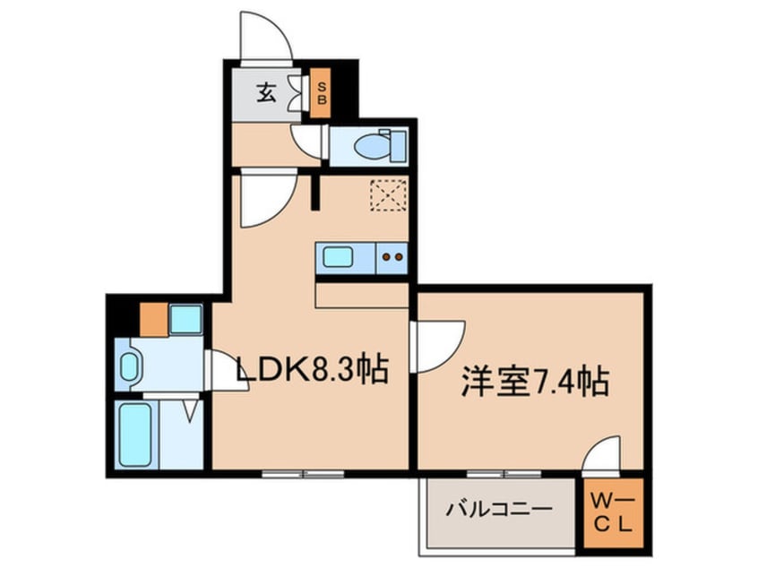 間取図 プレサンス京都洛南（６０２）