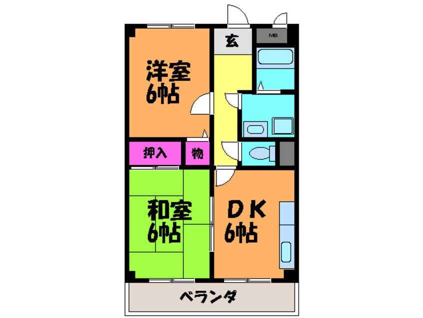 間取図 作本マンション