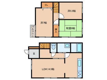 間取図 西畦野2丁目戸建