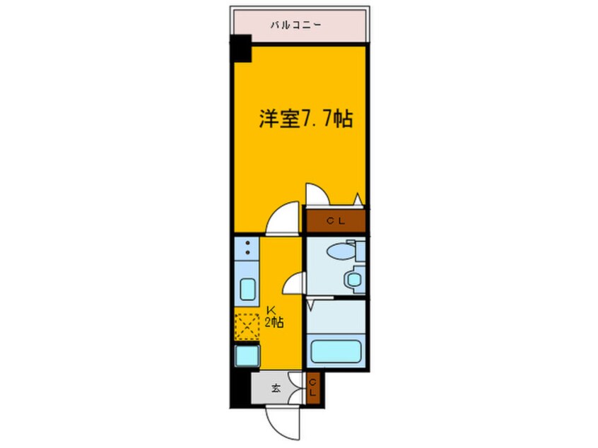 間取図 ﾗﾅｯﾌﾟｽｸｴｱ南堀江(402)