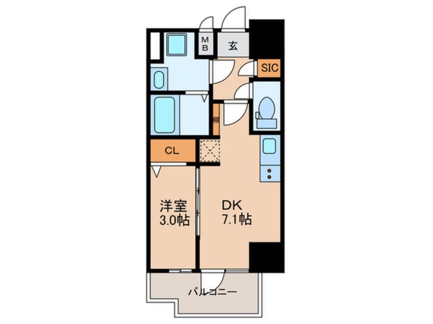 間取図 ﾒｲﾝｽﾃｰｼﾞ大阪NorthGateⅡ(1201)