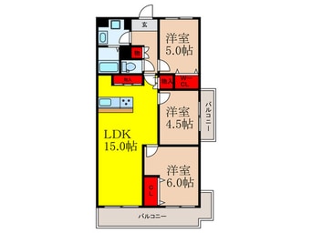 間取図 コスモハイツ新大阪(909)