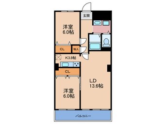 間取図 朝日プラザ梅田（608）