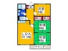 カサベルデＵＲＡＮＯ 3LDKの間取り