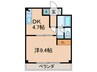 Southern Court三山木 1DKの間取り