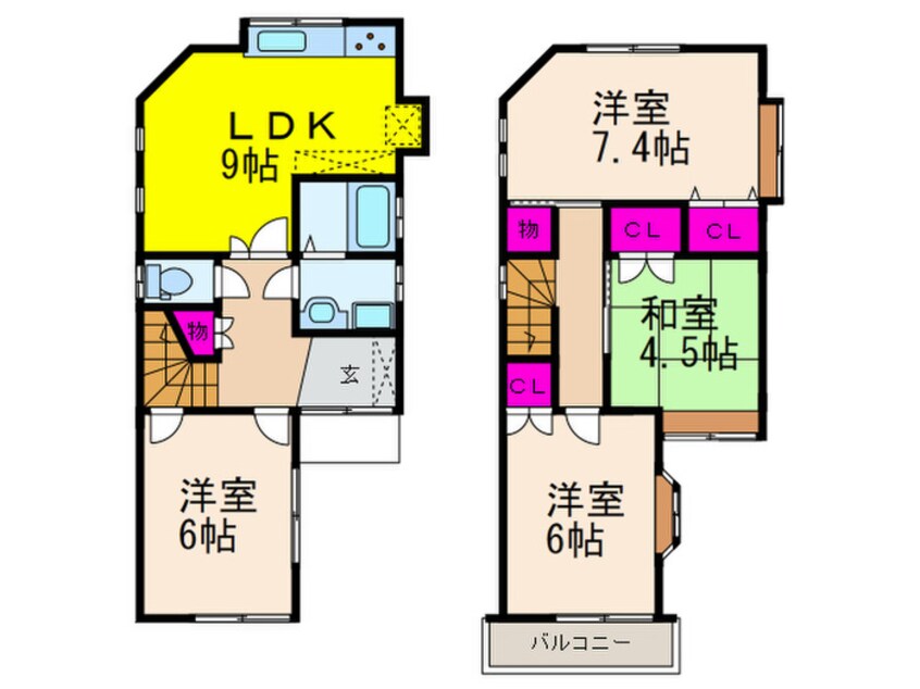 間取図 安岡寺町1丁目貸家