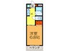 リバ－サイド西牧野 1Kの間取り