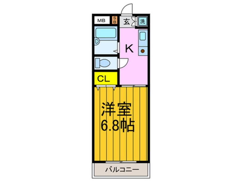 間取図 リバ－サイド西牧野