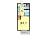 ソレイユ西宮 1Kの間取り