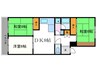 カルムハイツ平井 3DKの間取り