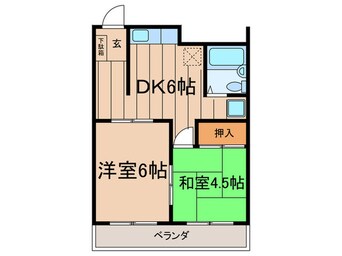 間取図 三由ハイツＢ棟