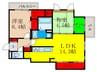 プレジール 2LDKの間取り