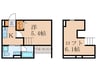 クレア瓦宮 1Kの間取り