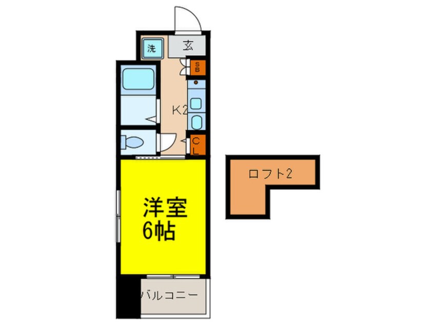 間取図 ｴｽﾃﾑｺｰﾄ大阪中之島南(522)