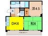 第２メゾン藤原 2DKの間取り