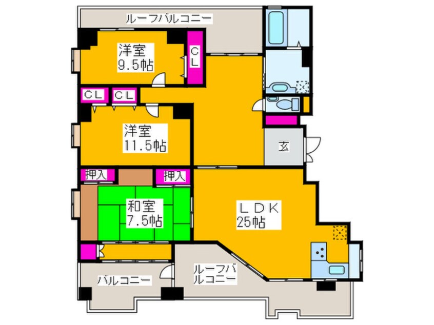 間取図 スプランドゥ－ル蔵前