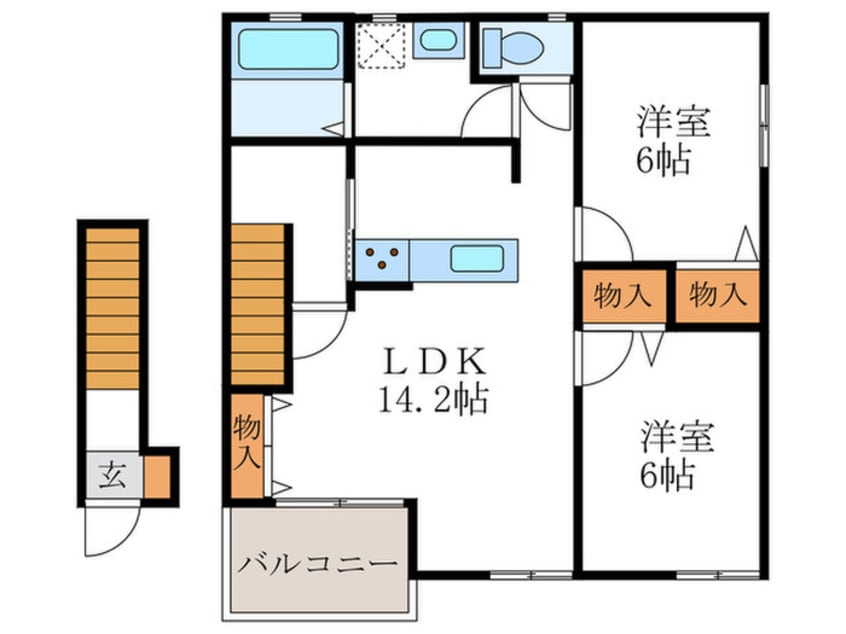 間取図 ラ・ぺ北大路小山