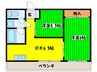 リ－ドプラザ清水 2DKの間取り