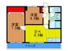 リ－ドプラザ清水 2DKの間取り