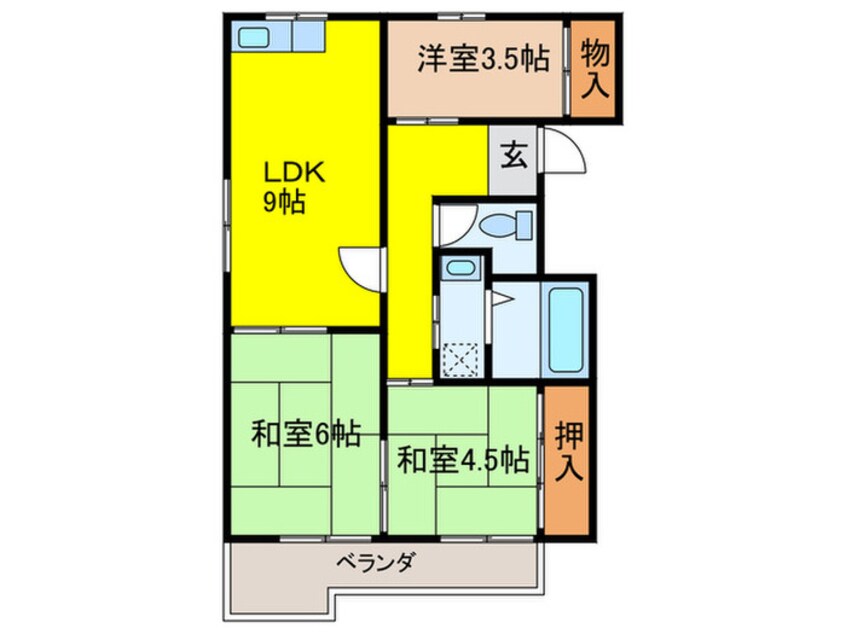 間取図 シャルマンコート種田