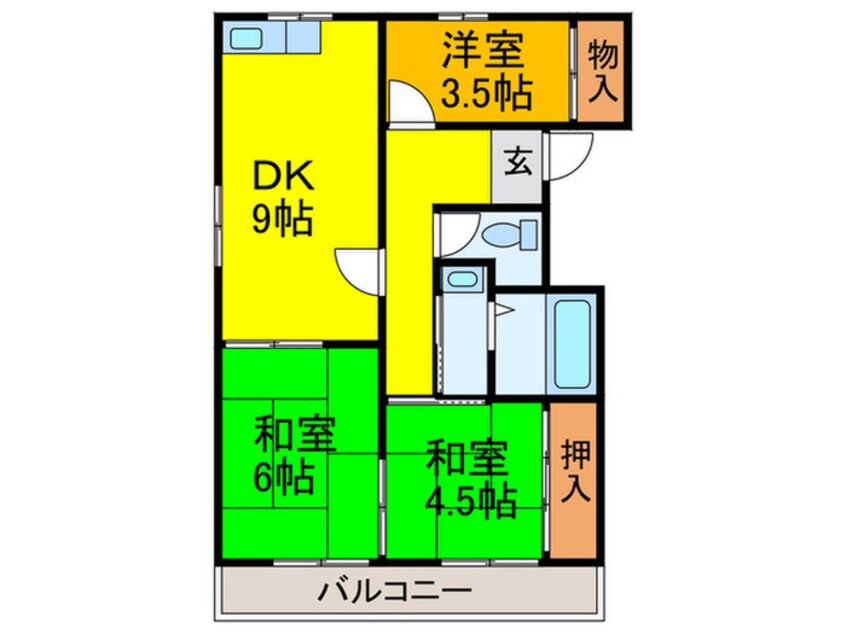 間取図 シャルマンコート種田