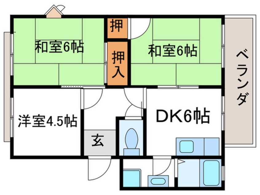 間取図 フレグランス桂　Ｂ棟