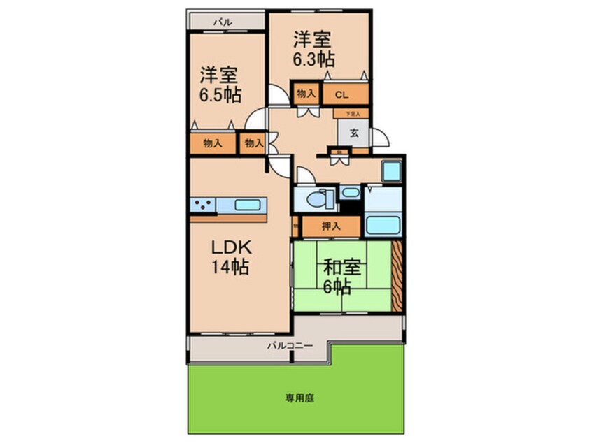 間取図 東香里野村マンション
