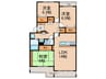 東香里野村マンション 3LDKの間取り