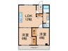 レオハイム木屋 2LDKの間取り