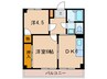 メゾンブランシュ 2DKの間取り