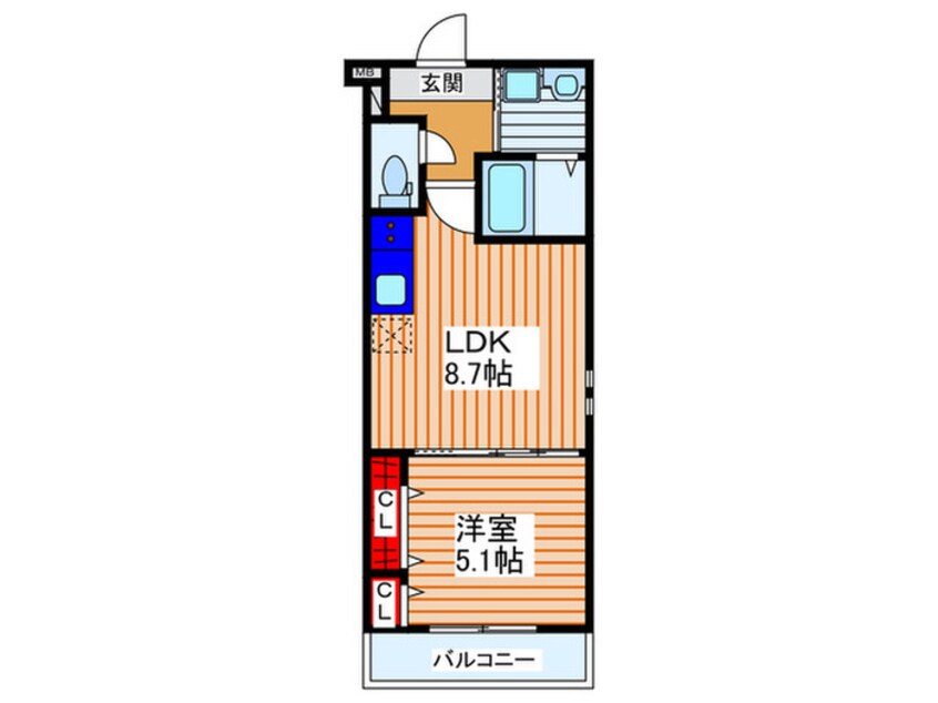 間取図 フジパレス法善寺