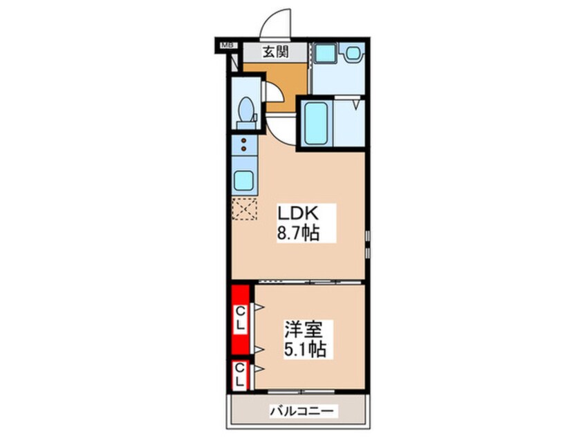 間取図 フジパレス法善寺