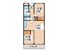 リバ－ジュ住吉 2LDKの間取り
