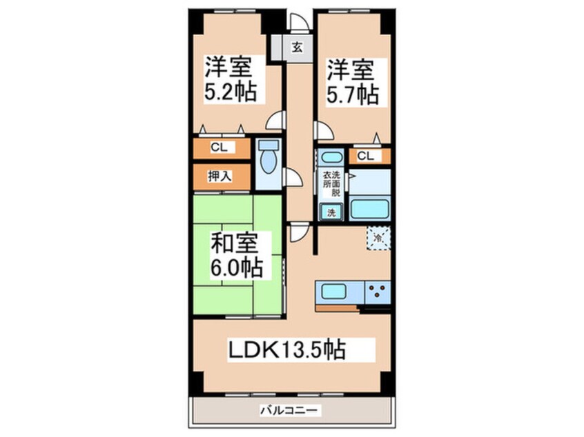 間取図 ロジュマン麻生中