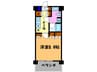 キア－ラ御所 1Kの間取り
