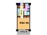 キア－ラ御所 1Kの間取り