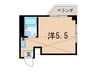 グロ－リア上ヶ原 1Rの間取り
