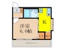 原町ｼﾃｨﾊｲﾂ 1Kの間取り