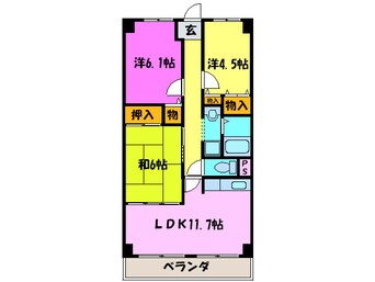 間取図 クレセ－ル和泉