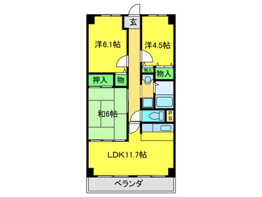 間取図 クレセ－ル和泉