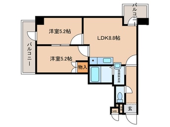 間取図 やまびこハイツｐａｒｔ２