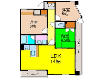 間取図 ｾﾚﾌﾞｺ-ﾄ豊中緑丘(105)