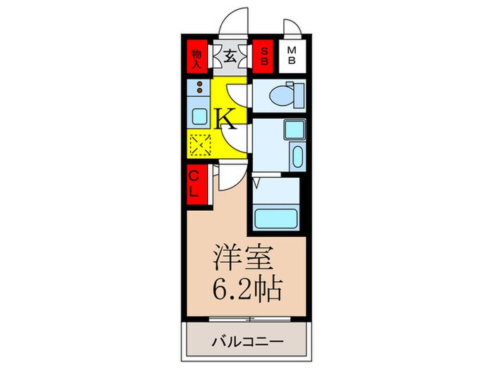 間取り図 ｴｽﾃﾑｺｰﾄ新大阪ⅩⅥﾊﾟﾙｽ(210)