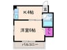 studio-I箕面 1Kの間取り