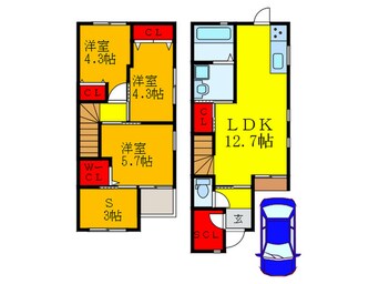 間取図 クレール近江堂