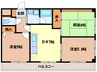 アジュールＫＩＸ 3DKの間取り