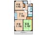 アジュールＫＩＸ 3DKの間取り
