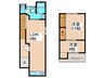 天美西戸建て 2LDKの間取り