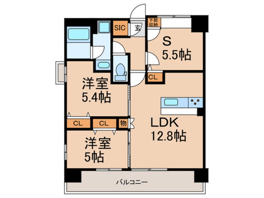 間取図 スプランディッド玉造DUE